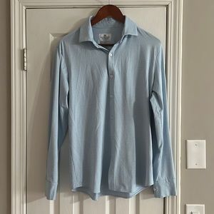 Mizzen+Main - Blue and White buttons down - Large trim fit